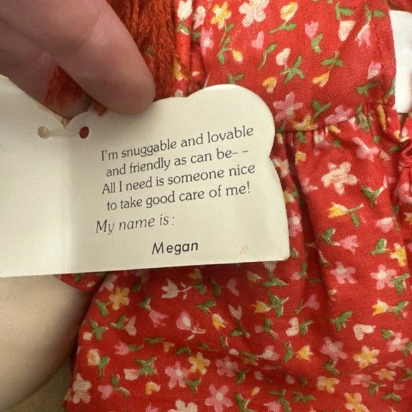 Snuggables 1983 Megan Vintage Doll New With Tags